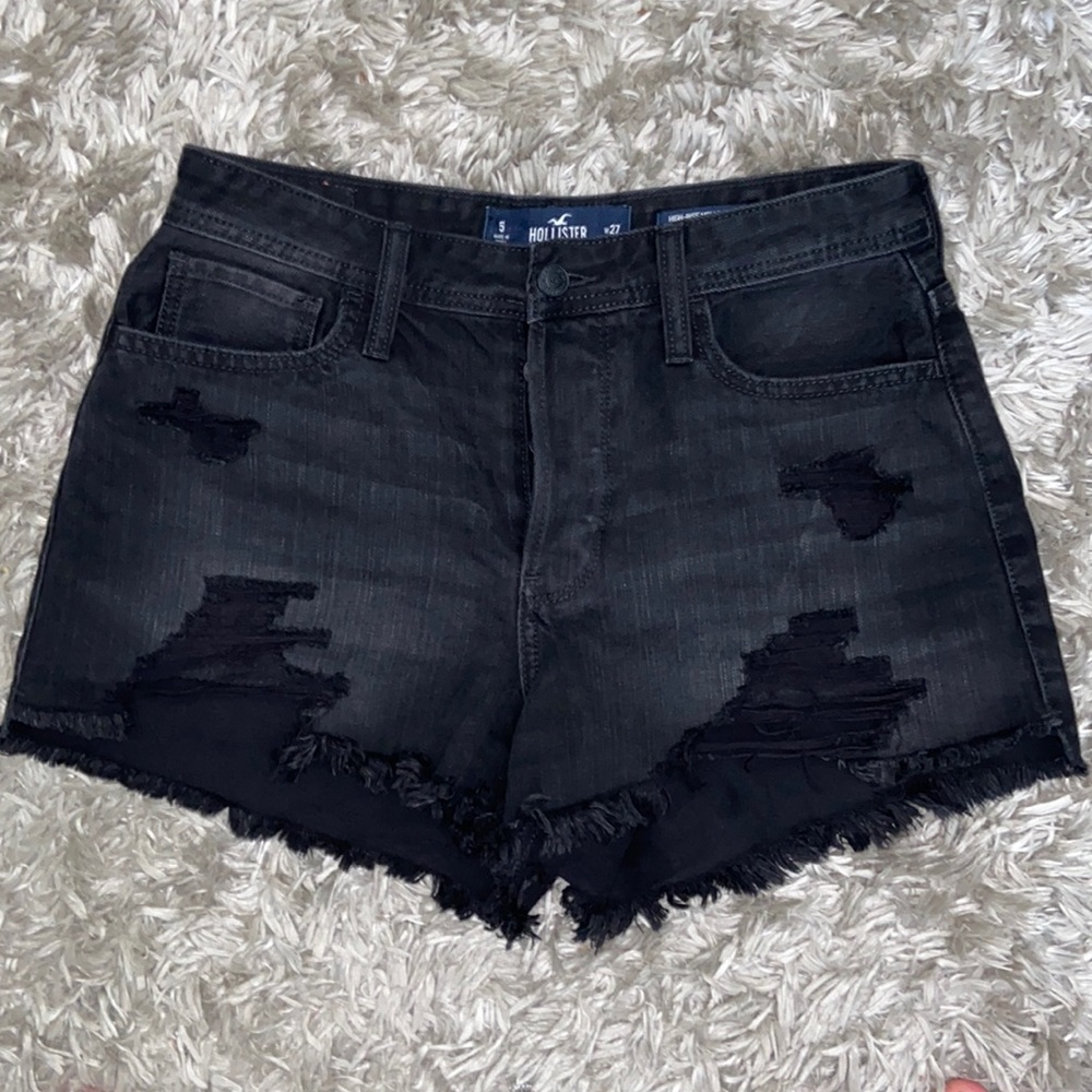 Black Hollister High-Rise Shorts